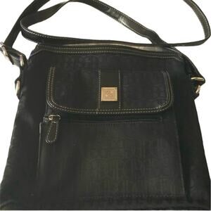 EUC Giani Bernini cloth leather crossbody purse